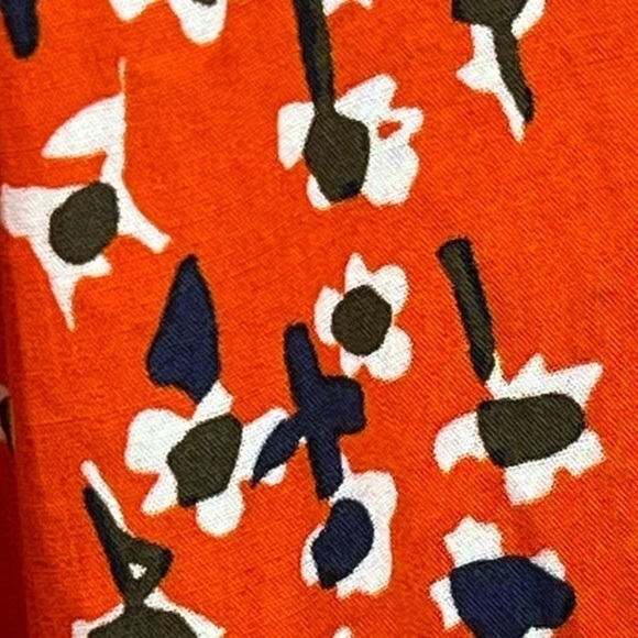 Lela Rose size 14 Vermillion double breasted floral shirt dress sex in the city - Picture 16 of 16